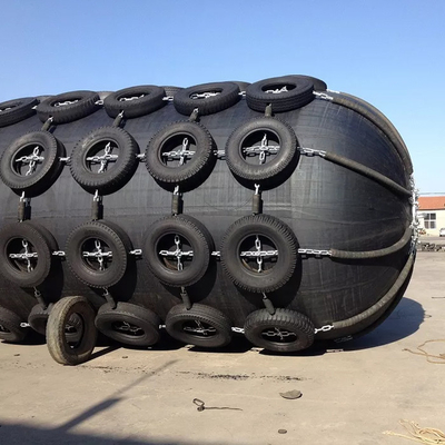 ISO17357 Yokohama Marine Fenders พร้อมยางเครื่องบินสำหรับการดำเนินงาน STS