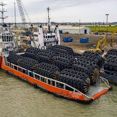 50kPa 4.5M บังโคลนยางโยโกฮาม่าพร้อมโซ่ป้องกันยางสำหรับงานหนัก Net