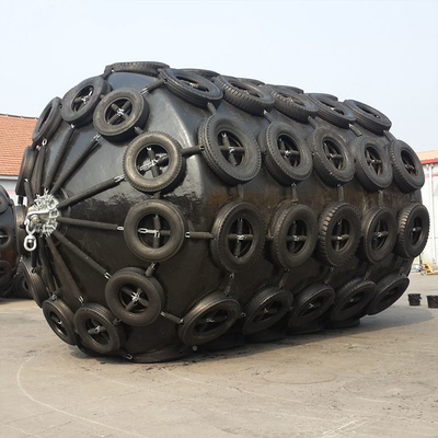 2.5 * 4.0M Foam Filled Marine Fenders Polyurethane Skin Safety Elasticity
