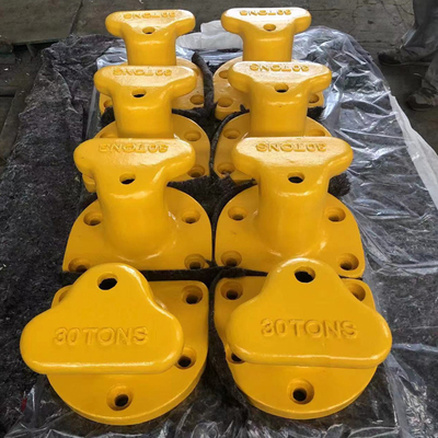 Heavy Duty Mooring เหล็กหล่อ Bollard 100 ตันสำหรับท่าเทียบเรือเรือท่าเทียบเรือ