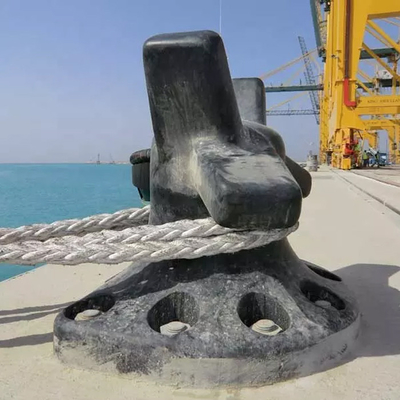 Heavy Duty Mooring เหล็กหล่อ Bollard 100 ตันสำหรับท่าเทียบเรือเรือท่าเทียบเรือ