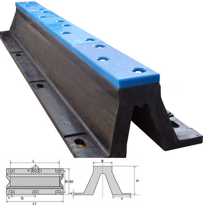75 Shore A OEM ยาง Dock Fender ประเภท V สําหรับเรือ